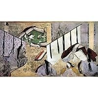 Japan Tale Of Genji Njapanese Scroll Painting Of A Scene From The Sawarabi Chapter Of Lady MurasakiS The Tale Of Genji Heian Period 12Th Century Tokyo Poster Print by (18 x 24)