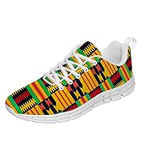 Kente Shoes Womens Mens Fashion Sneakers African Ethnic Kente Running Shoes Sport Gym Shoes Gifts for Travel
