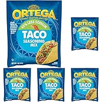 Ortega Seasoning Mix, 40% Less Sodium Taco, 1 Ounce (Pack of 5)