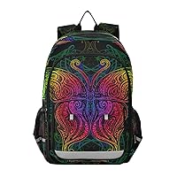 ALAZA Good Night Koala Moon Rainbow Boho Butterfly Laptop Backpack Purse for Women Men Travel Bag Casual Daypack with Compartment & Multiple Pockets