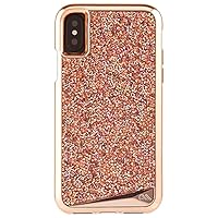Case-Mate iPhone X Case - Brilliance - 800+ Genuine Crystals - Protective Design for Apple iPhone 10 - Rose Gold