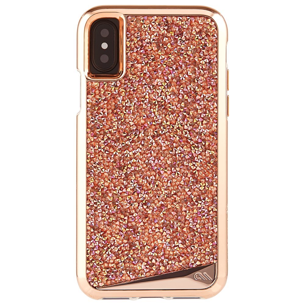 Case-Mate iPhone X Case - Brilliance - 800+ Genuine Crystals - Protective Design for Apple iPhone 10 - Rose Gold