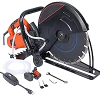 14 Inch Blade Wet/Dry Power Angle Cutter Blade Cut Off Saw 2800W With Water Line Guide Roller With Water Line Attachment 14