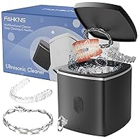 Ultrasonic Denture Cleaner,43kHz Ultrasonic Jewelry Cleaner for Retainer, Mouth Guard, Aligner,Braces,Toothbrush Head,200ml Portable Professional Cleaner Machine for Watch,Pacifier,Shaver Head