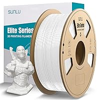 SUNLU Official Elite PETG Filament 1.75mm - 1kg(2.2lbs) Strong PETG 3D Printer Filament，1.75mm Dimensional Accuracy +/- 0.02mm, 320 Meters, PETG White