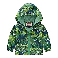 XIANXIAN Boys Coats Size 10 12 Toddler Boys Girls Casual Jackets Printing Cartoon Hooded Outerwear Zipper 2t Boys Coats