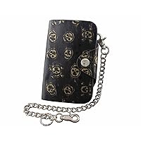 Punk Motorcycle Leather Wallet With Chain Skull Mens or Boys Gift