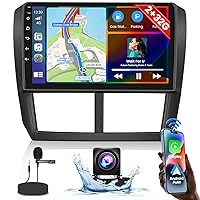 Roinvou 2+32G Android CarPlay Stereo for 2008-2012 Subaru Forester Impreza WRX STI, 9'' Touch Screen in-Dash GPS Navigation with Built-in Wireless CarPlay Android Auto Support Mirror Link BT RDS DSP