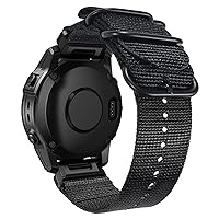 for Garmin Fenix 5 Plus/5, Fenix 6 Pro/6, Fenix 7, 22mm Nylon Quick Easy Fit Watch Band Replacement for Forerunner 945, Instinct, Approach S60