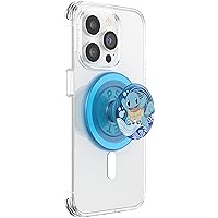 PopSockets Phone Grip Compatible with MagSafe, Adapter Ring for MagSafe Included, Phone Holder, Wireless Charging Compatible, Pokemon - Squirtle Water