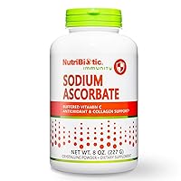 Sodium Ascorbate Buffered Vitamin C Powder, 8 Oz | Vegan, Non Acidic & Easier on Digestion Than Ascorbic Acid | Essential Immune Support & Antioxidant Supplement | Gluten & GMO Free