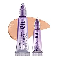 Urban Decay Eyeshadow Primer Potion Set - Nude Eye Primer for Crease-Free Eyeshadow & Makeup Looks - Lasts All Day - Great for Oily Lids - 0.33 Fl. Oz + 0.16 Fl. Oz