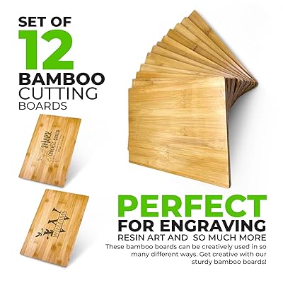 (Set of 12) 15X11 Round Edge Bulk Plain Bamboo Cutting Boards | for Customized, Personalized Engraving Purpose (Without Handle)