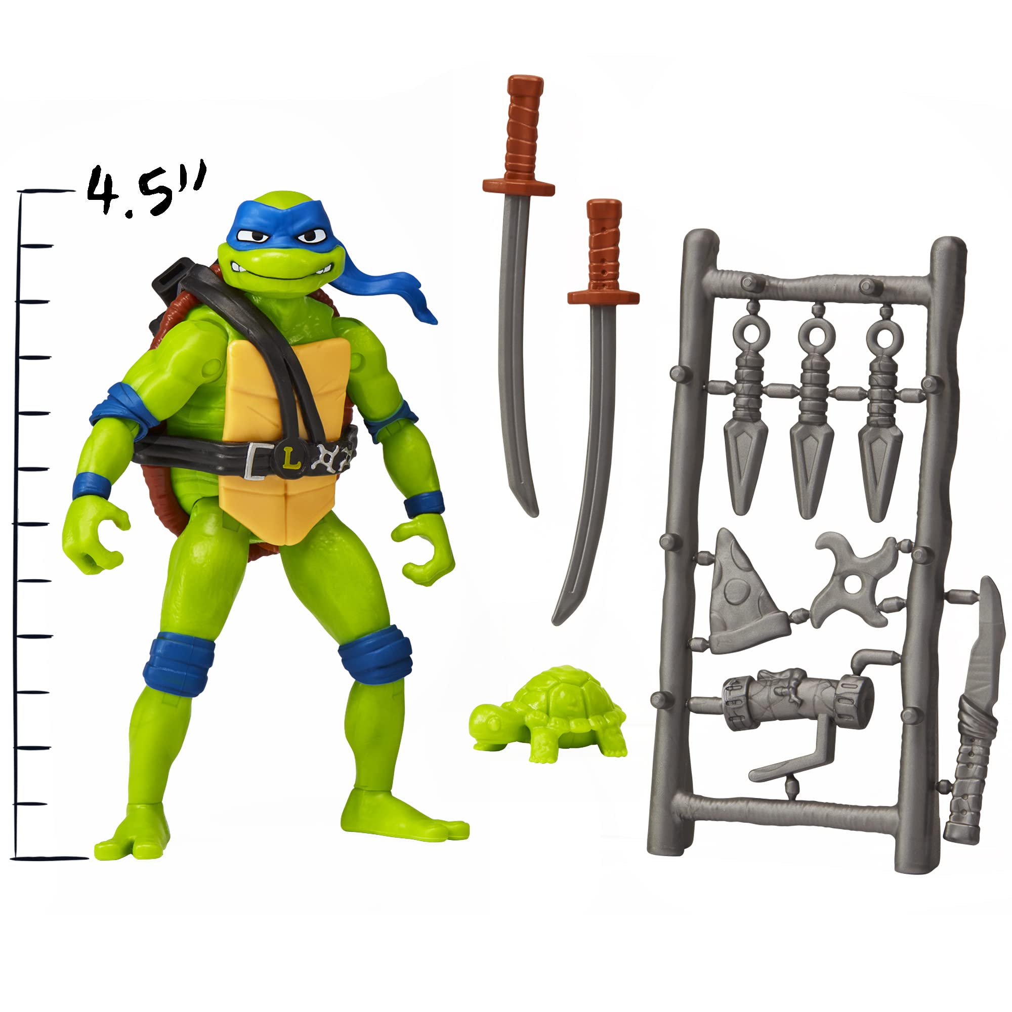 Teenage Mutant Ninja Turtles: Mutant Mayhem 4.5” Leonardo Basic Action Figure by Playmates Toys