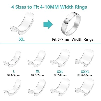 Invisible Ring Size Adjuster for Loose Rings Ring Adjuster Fit Wide Rings  with Jewelry Polishing Cloth