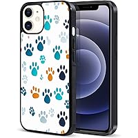 Dog paw Pattern Symetrical for iPhone 13 for Apple iPhone 13 6.1 inch Hard Mobile Phone Case Cover