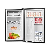 3.2 Cu.Ft. Mini Fridge with Freezer, Compact Refrigerator with Reversible Door, Adjustable Legs, Adjustable Thermostat Control, Small Fridge Perfect for Home/Dorm/Office/Apartment