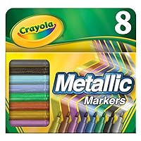 Crayola Metallic Markers, Art Supplies, 8 Count, Colors May Vary