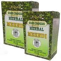 Khadi Chandan Black Herbal Mehandi (Henna) - For Hairs - Pack of 2
