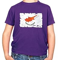 Cyprus Grunge Style Flag - Childrens/Kids Crewneck T-Shirt