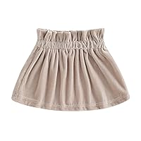 Baby Girls Velvet Skirt Infant A-Line Pleated Skirt Toddler Princess Skirt Cute Fall Winter Party Clothes