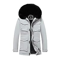 MOERDENG Men's Winter Thickened Warm Down Coats Windproof Waterproof Hooded fashions Puffer Jacket