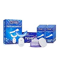 MySmile Teeth Whitening Kit and Teeth Whitening Powder, 28X Teeth Whitening Strips for Teeth Sensitive, 10 Min Fast Whitening, Helps to Remove Stains from Coffee, Smoking, Wines