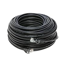 Cables Direct Online Cat5e 100FT Network Ethernet Patch Cable, 350Mhz Internet Wire, Compatible with PC, Laptop, Modem, Router, TVs, Printer Cord, Consoles for Home and Office, Black