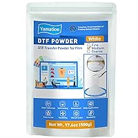 DTF Powder Adhesive White 500g / 1.1lb DTF Transfer Powder Hot Melt Adhesive applies to All DTF Transfer Printers for Digital Prints on T-Shirts Textile DTF Supply with DTF PET Film and Ink