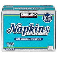 Kirkland Signature Napkin, 1-Ply, 280 Count (Pack of 4)