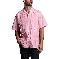 G-Style USA Men's Short Sleeve Cuban Guayabera Shirt