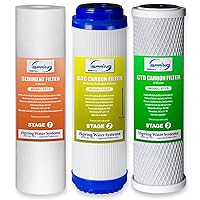 iSpring F3 6-Month Prefilter Replacement Supply Filter Cartridge Pack Set for Standard Reverse Osmosis RO Systems, F3 , White