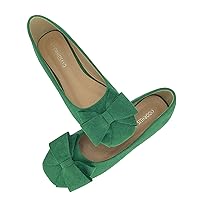 Casual Flat Shoes for Women Comfortable Dressy Flats Square Toe Solid Ballet Flats Comfort Slip-ons for Work