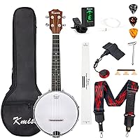 Kmise, 4, Banjolele Banjo Ukulele Concert Size 23 Inch, with Bag Tuner Strap Strings (Pickup Picks Ruler Wrench Bridge)