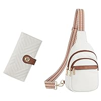 BOSTANTEN Small Sling Bag for Women Leather Crossbody Bags Fanny Pack Chest Bag for Travel Slim Wallet Women Leather RFID Blocking Credit Card Holder Bifold Thin Wallet