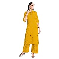 Indian Kurti for Womens With Pant | Rayon Foil Printed Dress Kurtis Kurta For Women Tops