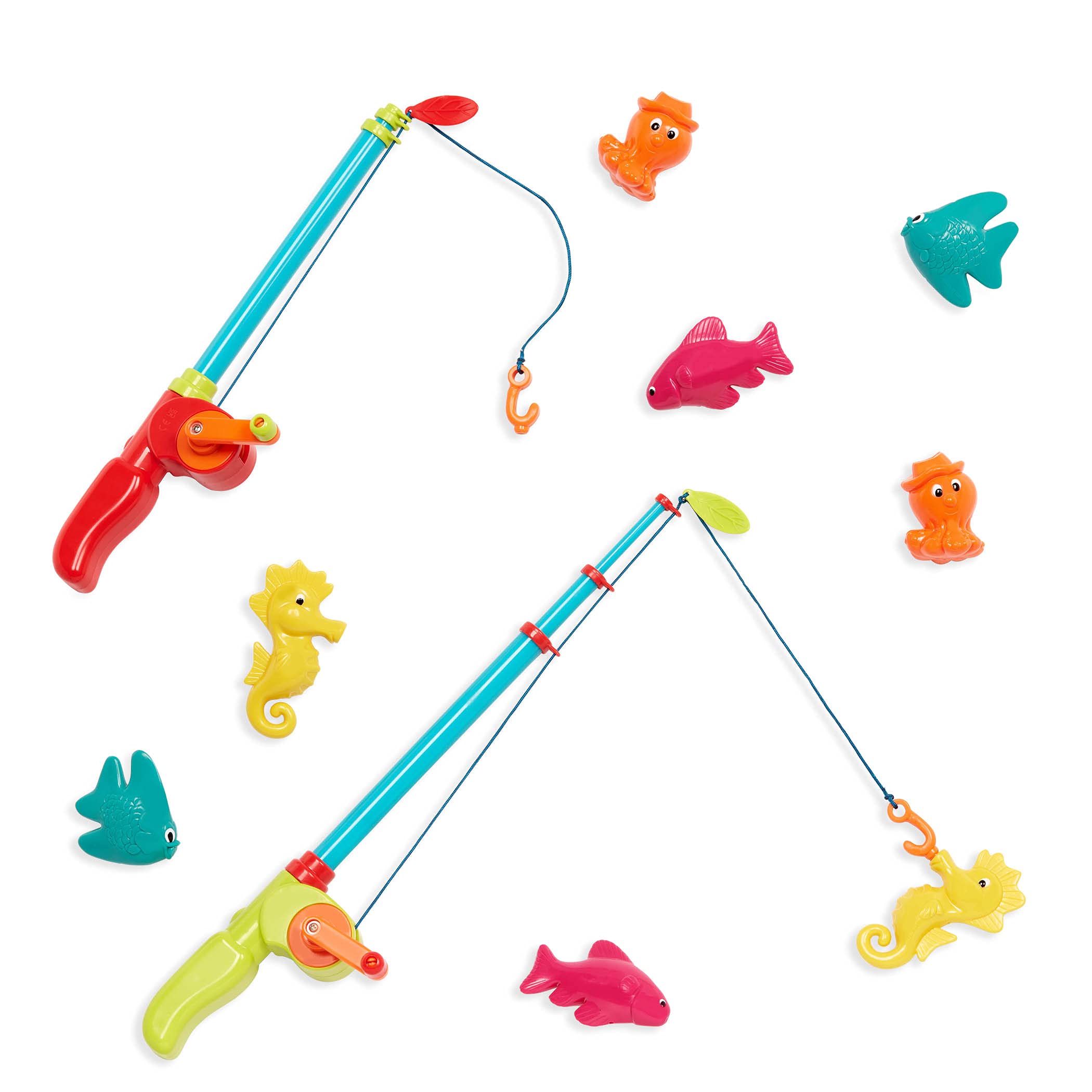 B. – Fishing Play Set for Kids – Magnetic Fishing Game – 2 Fishing Rods & 8 Sea Animals – Water Toys for Bath, Pool – 3 Years + – Little Fisher's Kit