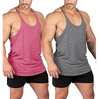 Stringer Bodybuilding Tank Tops Low Cut Off Gym Workout Training Stretch Polyester Quick Dry T Shirts