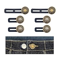 FXHDC-M 6pcs Button Extenders for Jeans Strong Pants Button Extender Waist Expanders for Women Men Trousers, No Sewing Instant Waistband Extension 1-1.8 Inch