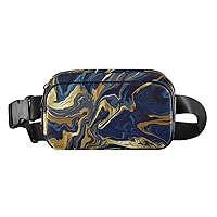 Marble Belt Bag for Women Men Water Proof Fanny Packs with Adjustable Shoulder Tear Resistant Fashion Waist Packs for Party