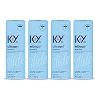 K-Y Ultragel Lube, Personal Lubricant, New Water-Based Formula, Safe for Anal Sex, Safe to Use with Latex Condoms, for Men, Women and Couples, Body Friendly 4.5 Fl Oz (Pack of 4)