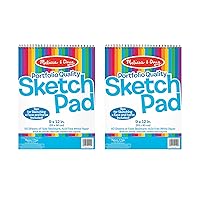 Melissa & Doug Sketch Pad (9 x 12 Inches) - 50 Sheets, 2-Pack - FSC Certified