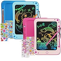 TEKFUN Toddler Kids Toys Gifts - 8.5 Inch LCD Writing Tablet Kids Doodle Board with Stickers Colorful Drawing Tablet, Kids Birthday Gifts Toys for 3 4 5 6 7 Years Old Girls