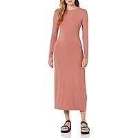 Amazon Essentials Women's Wide Rib Open Back Long Sleeve Dress (Previously Daily Ritual)