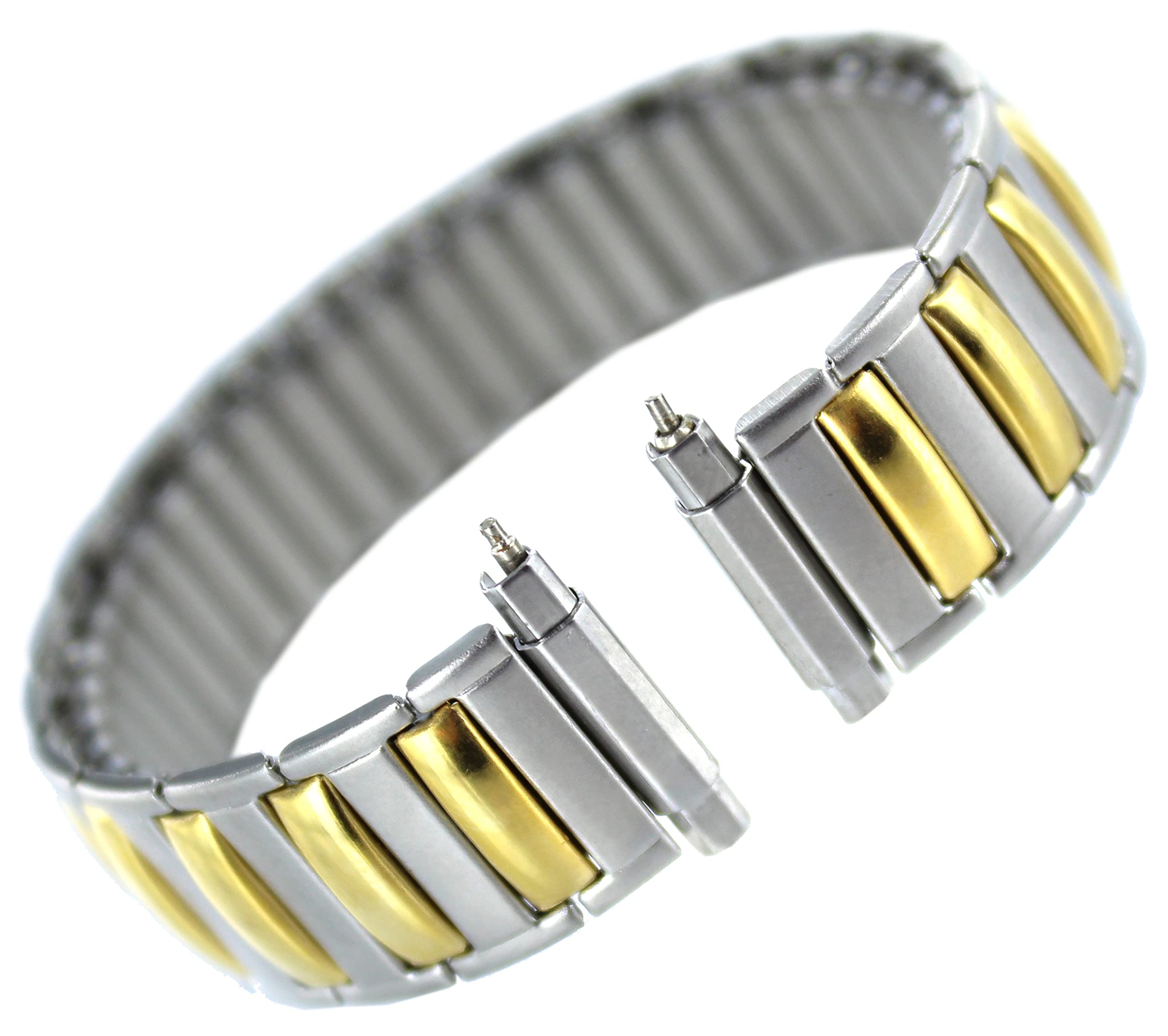 Watch Band Expansion Metal Ladies Band Two Tone fits Sizes 10mm to 14mm