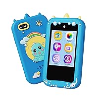 Kids Toy Smartphone, Gifts and Toys for Girls Boys Ages 3-8 Years Old, Fake Play Dinosaur Toy Phone with Music Player Dual Camera Puzzle Games Touchscreen, Birthday, Kids Trip Activity
