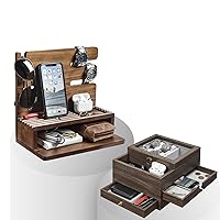 Homde Gifts for Men Bundle: Tidy Up Your Dresser with a Watch Box and a Charging Station Storage