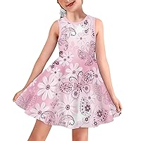 Cute Dress for Kids Girls Summer Midi Dresses Size 3-16 Knee Length Party Dress
