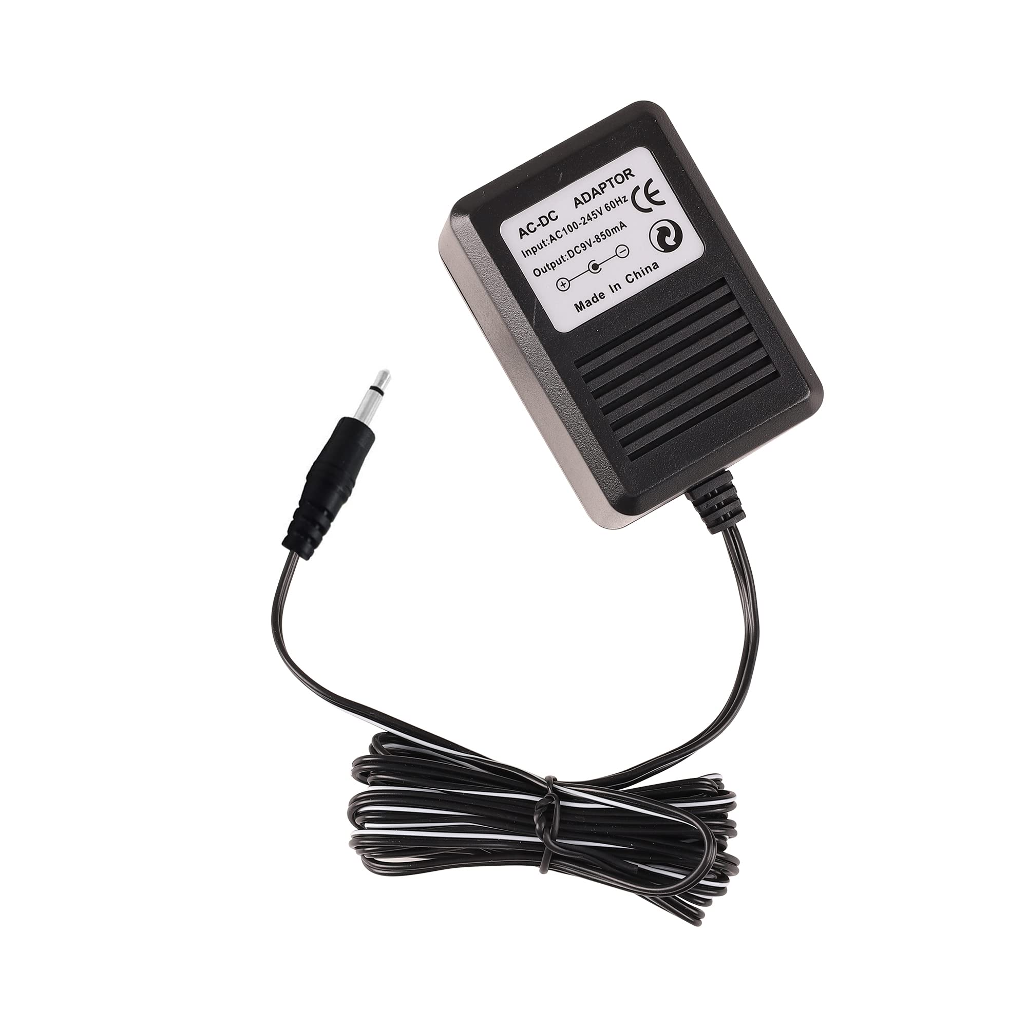 Power Supply for Atari 2600, AC Power Cord Adapter Compatible with Atari 2600 System Console 9V/850mA US Plug