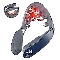 Foldable Neck Massager with Heat, Cordless Deep Tissue Vibration Massager for Pain Relief, Portable 9D Electric Shiatsu Neck Massager Relaxer Women Men Gift Use at Home Office Car, G7PRO-FOLD